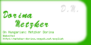 dorina metzker business card